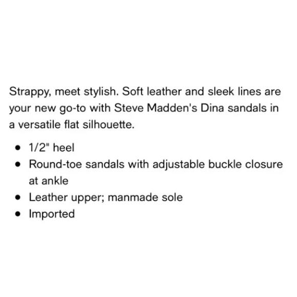 Steve Madden Dina Size 5.5M Women's Casual Leather Ankle Strap Flat Sandal Brown - Picture 9 of 9